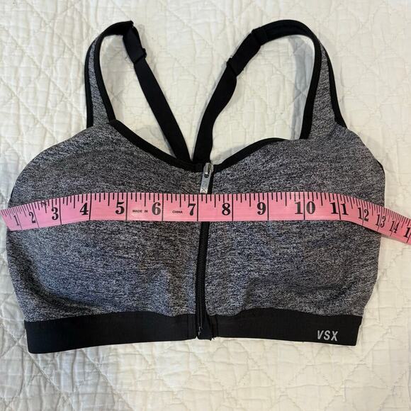 VICTORIA'S SECRET Women’s Sport Bra Gray Sz 32DD Athletic Running Jogging Sporty - Picture 7 of 8